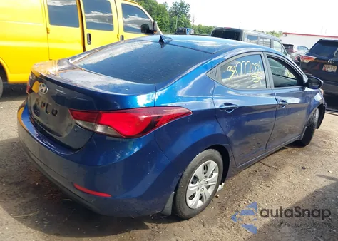 2016 Hyundai Elantra Se from USA, damaged, VIN 5NPDH4AE4GH785258